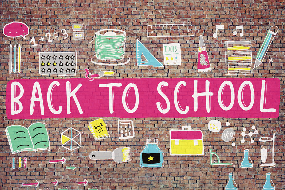 Back to School Brick Wall Photography Backdrop RR6-26