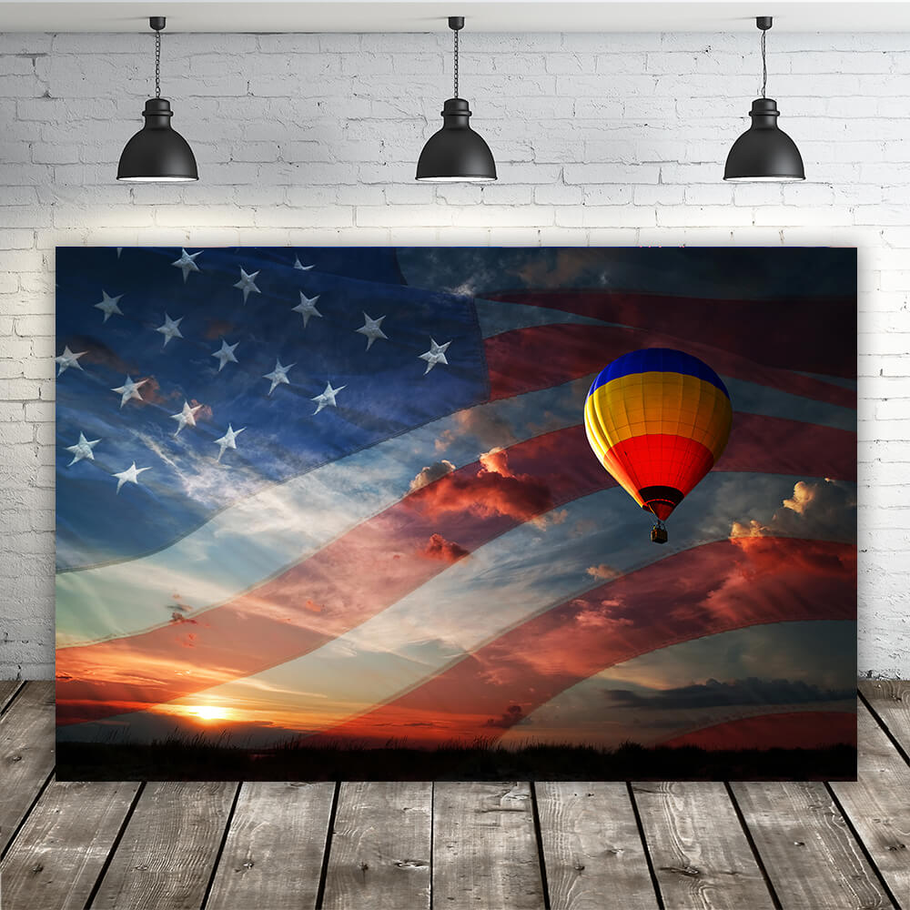 Independence Day American Flag Sky Backdrop RR6-3