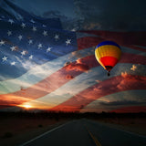 Independence Day American Flag Sky Backdrop RR6-3