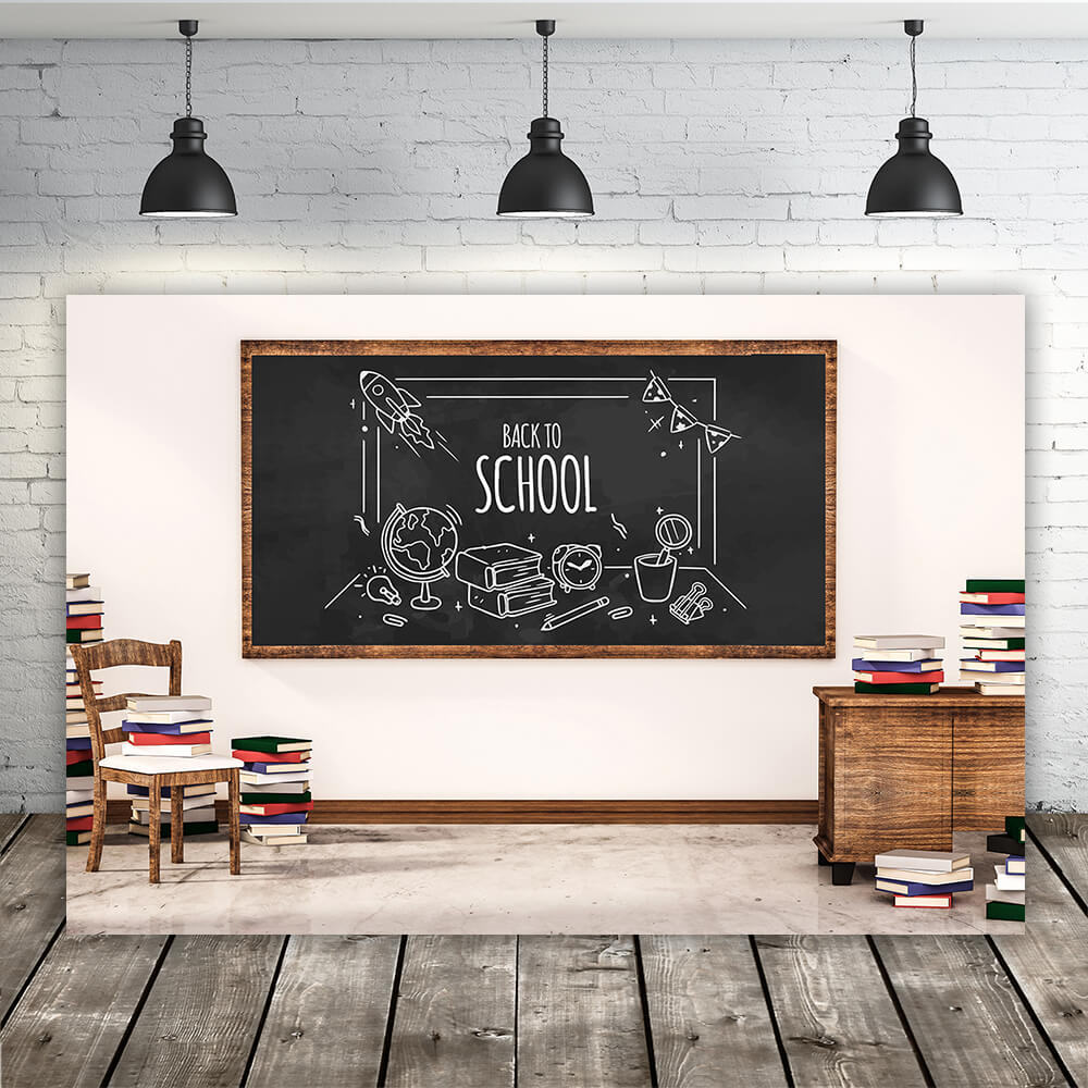 Classroom Blackboard Back to School Backdrop RR6-30