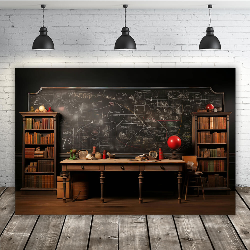 Old Classroom Back to School Photography Backdrop RR6-45