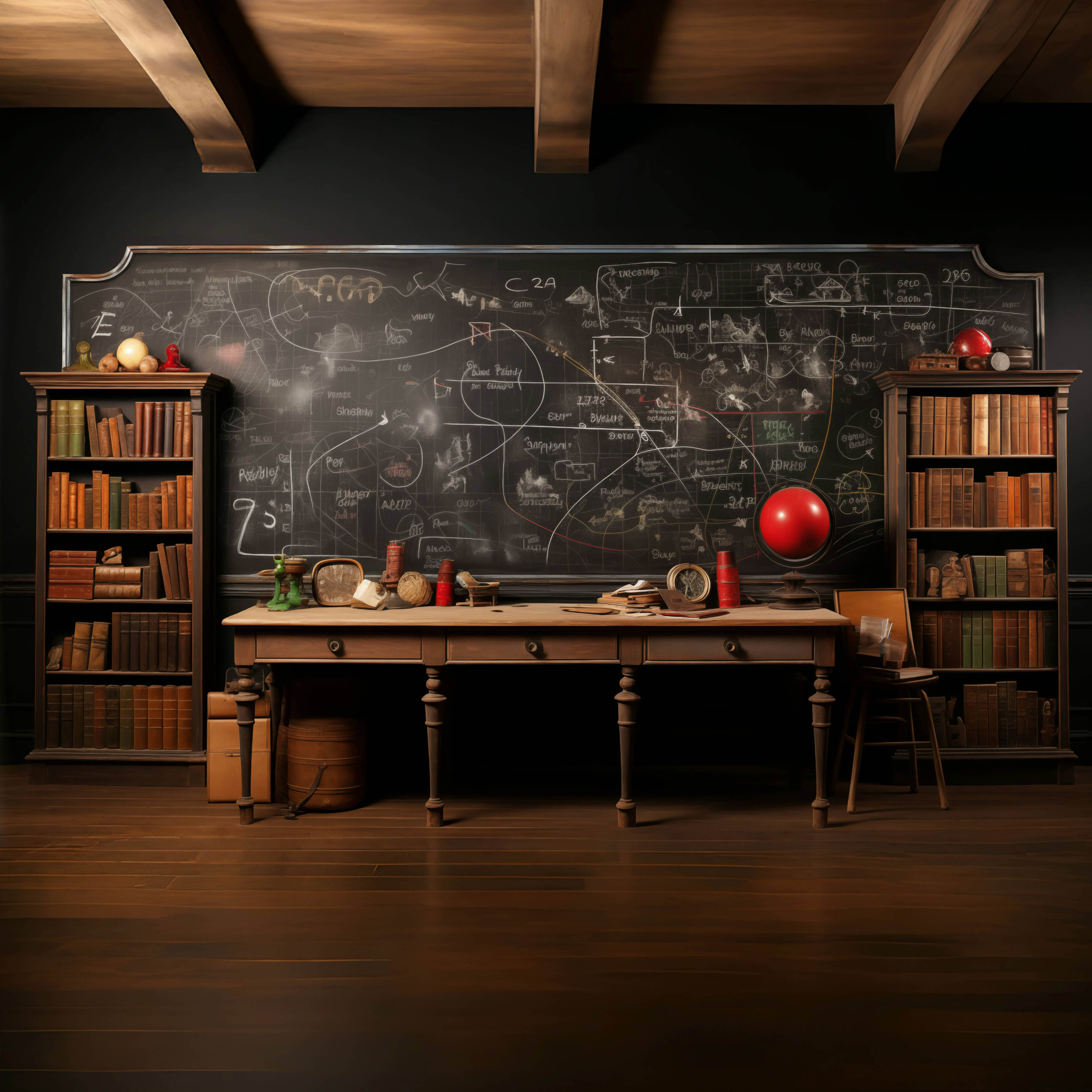 Old Classroom Back to School Photography Backdrop RR6-45