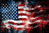 USA Flag Wall Graffiti Independence Day Backdrop RR6-4