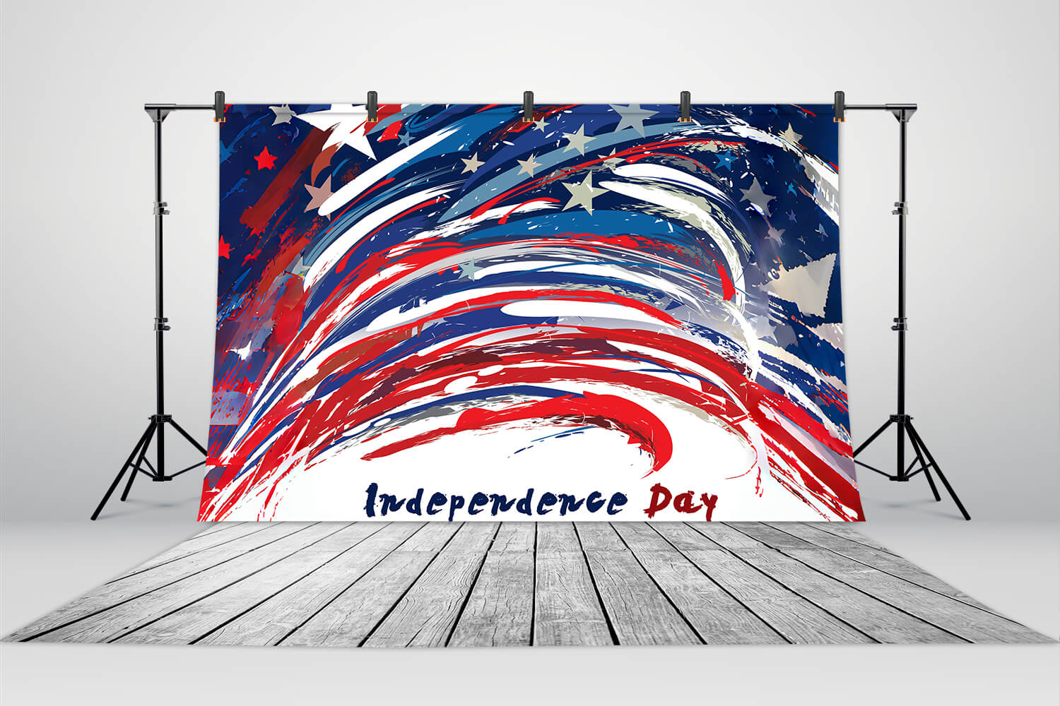 American Flag Brush Colors 4th of July Backdrop RR6-5