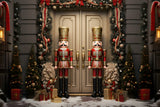 Nutcracker Christmas Night Door House Backdrop RR6-50