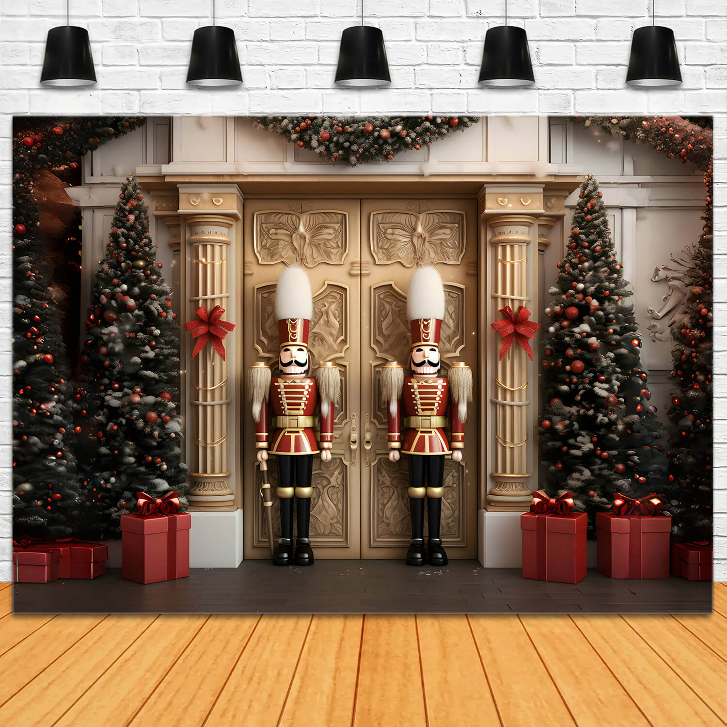 Christmas Nutcracker Doll Photography Backdrop RR6-53