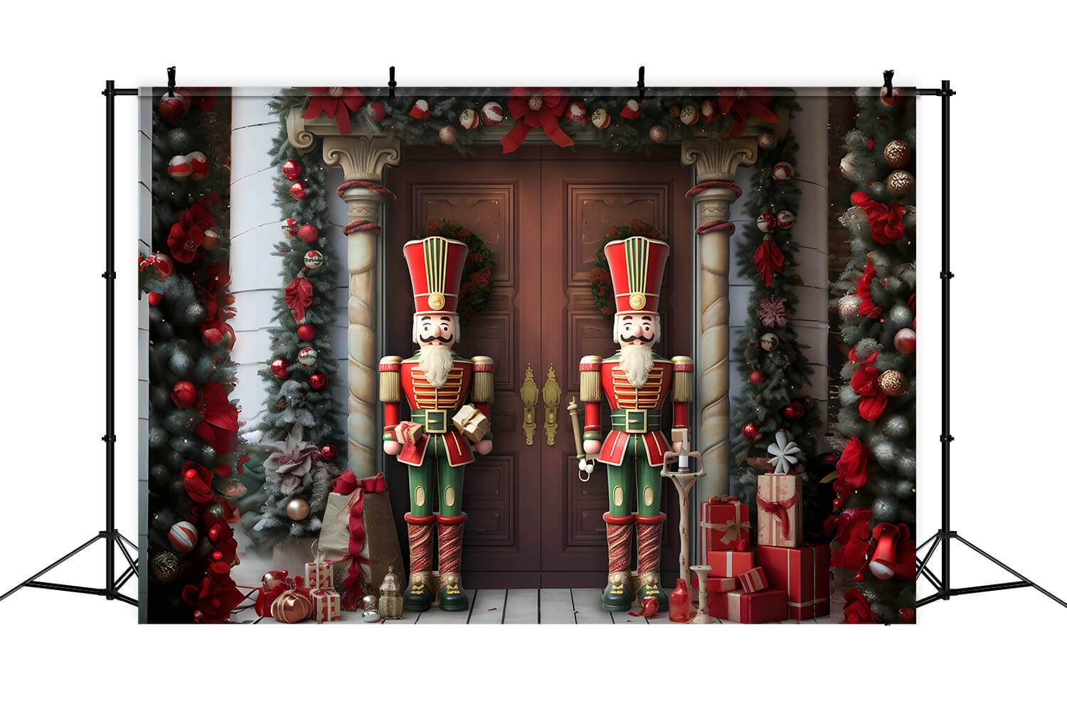 Nutcracker Christmas Trees Photography Backdrop RR6-55