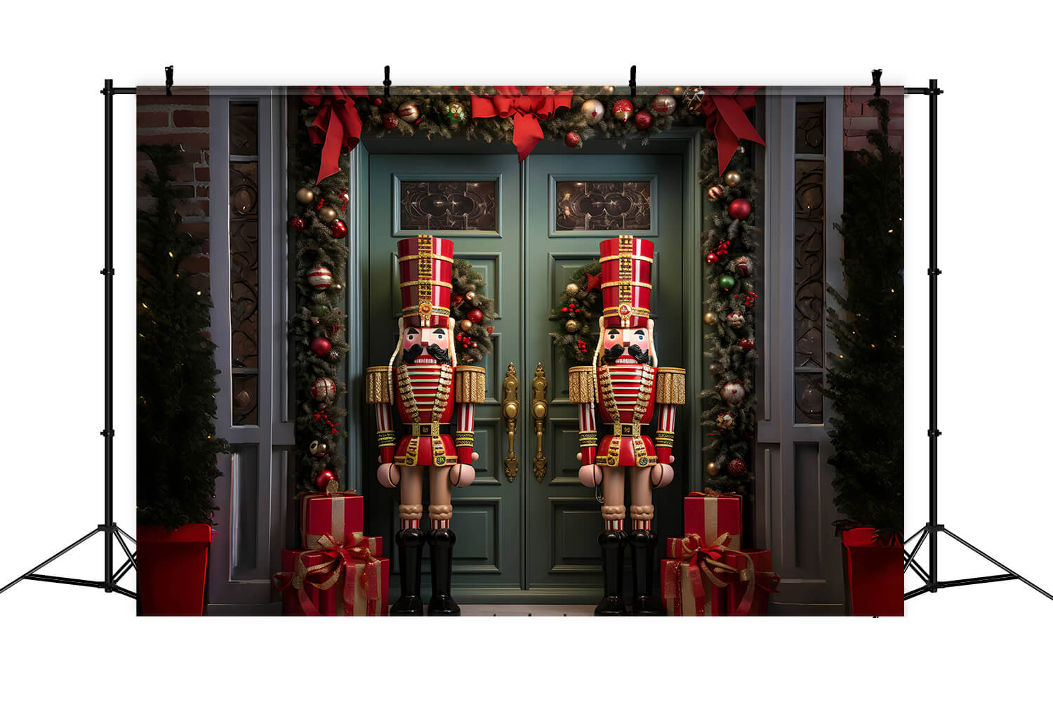 Christmas House Nutcracker Store Backdrop RR6-56