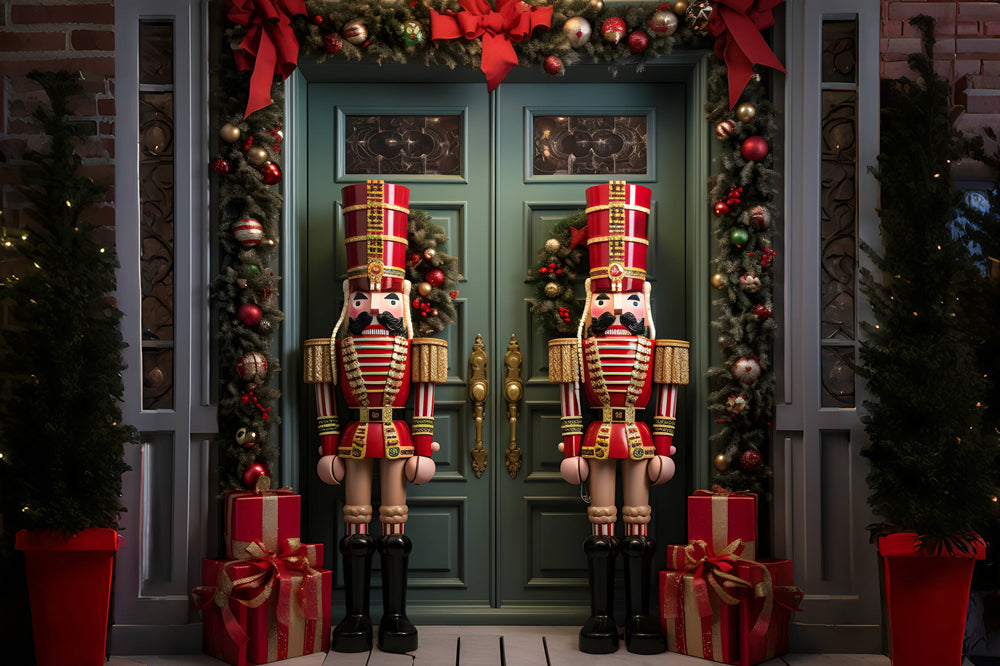 Christmas House Nutcracker Store Backdrop RR6-56