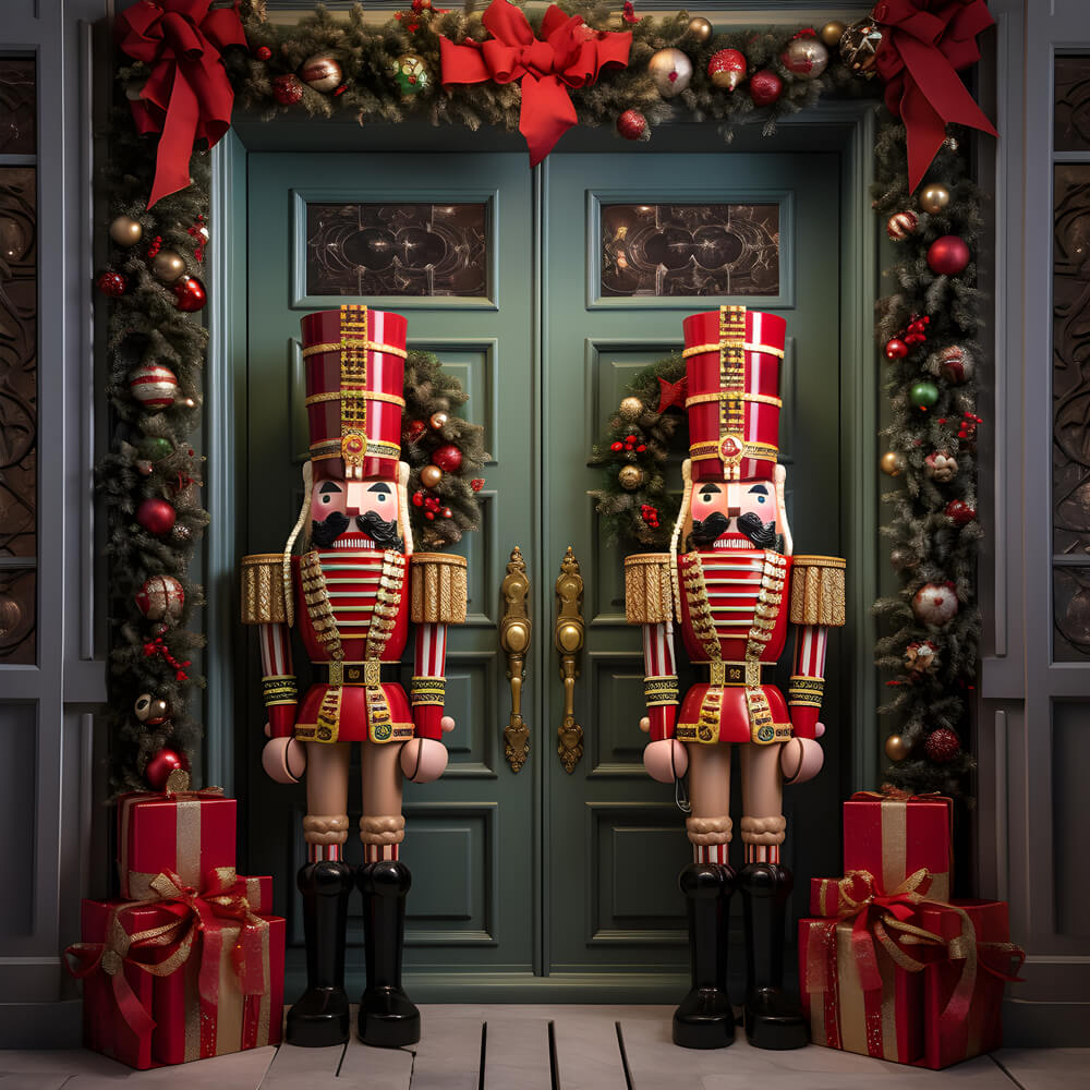 Christmas House Nutcracker Store Backdrop RR6-56