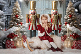 Nutcracker Winter Snow Christmas Trees Backdrop RR6-59