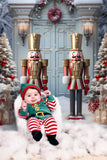 Nutcracker Winter Snow Christmas Trees Backdrop RR6-59