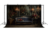 Victorian Living Room Sofa Retro Wall Backdrop RR6-63