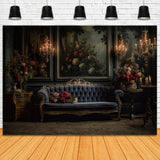 Victorian Living Room Sofa Retro Wall Backdrop RR6-63