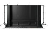 Black Retro Wall Wooden Floor Backdrop RR6-65