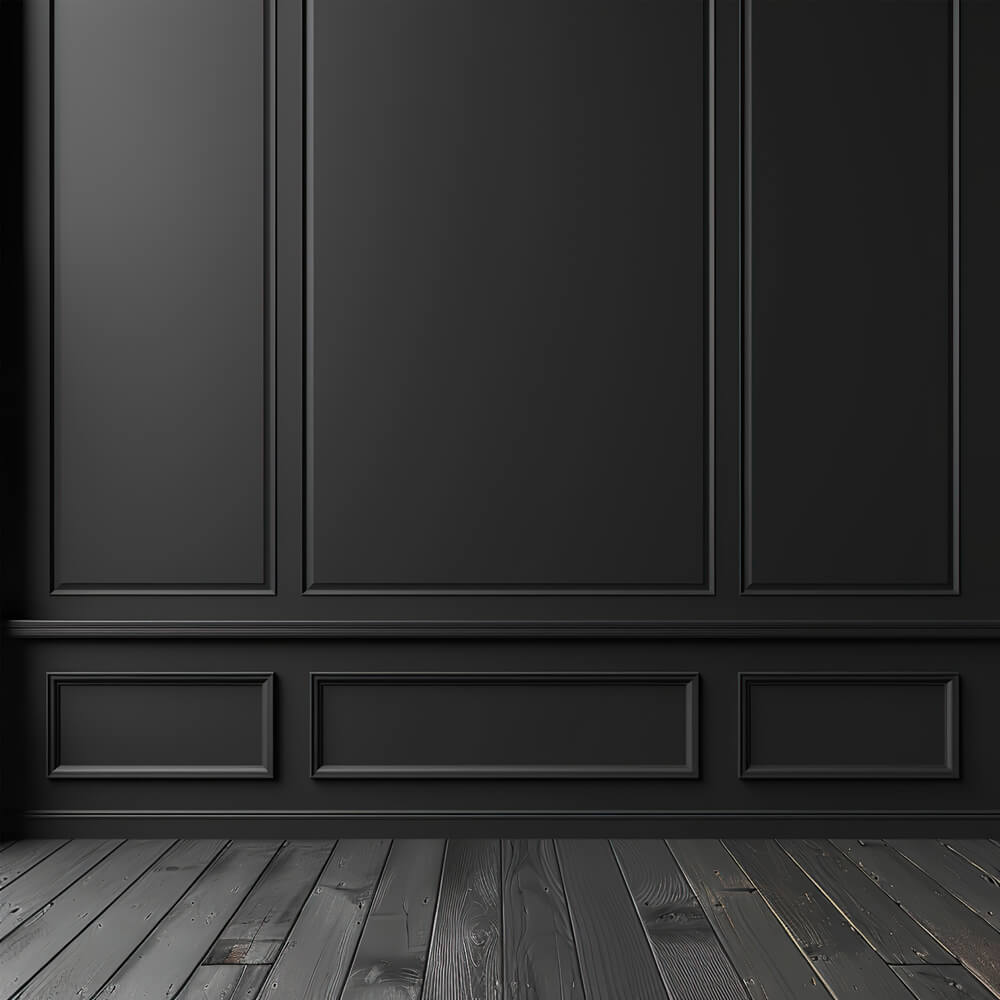 Black Retro Wall Wooden Floor Backdrop RR6-65