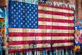 American Flag Vintage Wall 4th of July Backdrop RR6-6