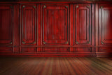 Vintage Red Retro Wall Wooden Floor Backdrop RR6-70