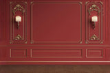 Vintage Interior Red Retro Wall Door Backdrop RR6-71