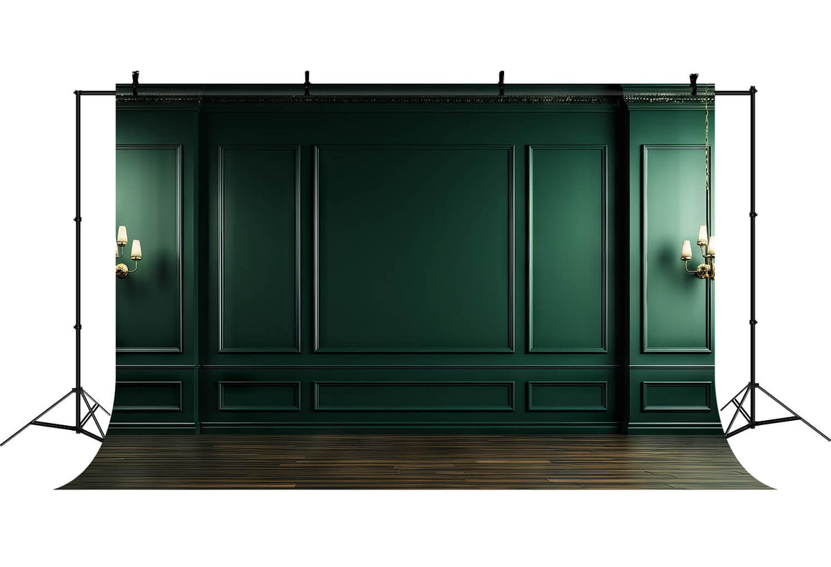 Modern Classic Green Interior Wall Backdrop RR6-75