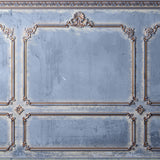 Vintage Old Stucco Blue Retro Wall Backdrop RR6-85