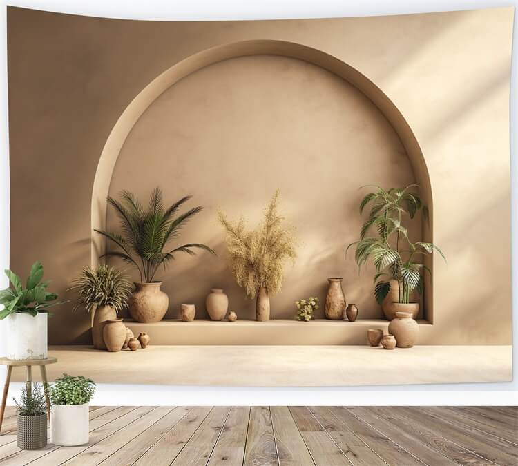 Warm Oasis Boho Photography Backdrop RR7-1