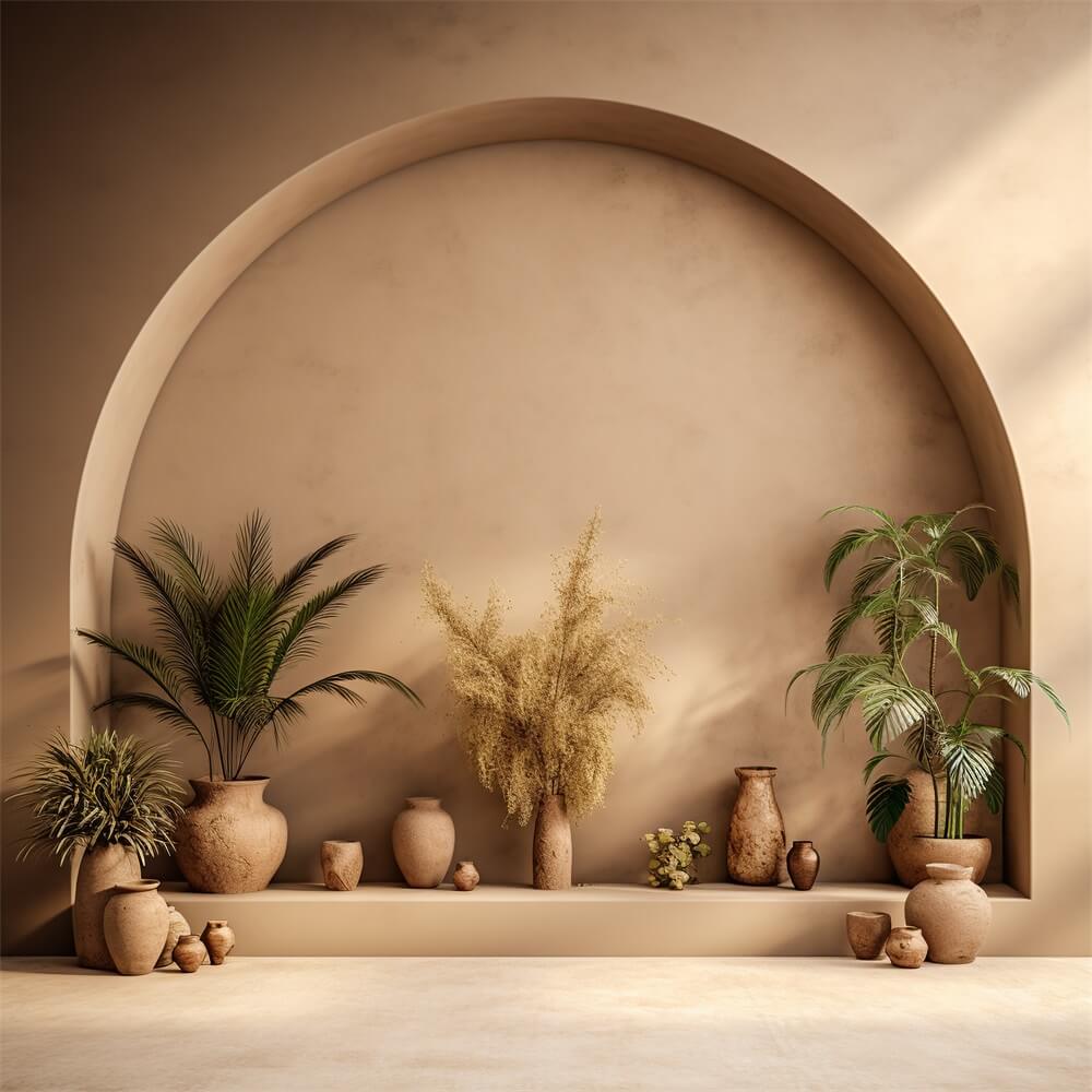 Warm Oasis Boho Photography Backdrop RR7-1