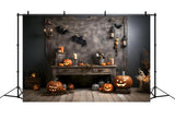 Halloween Pumpkin Lanterns Photography Backdrop RR7-104