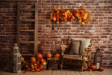 Fall Thanksgiving Harvest Barn Backdrop RR7-146