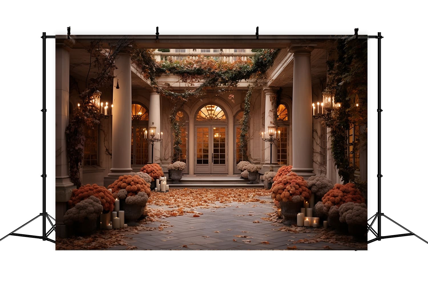 Autumn Flowers House Photography Backdrop RR7-167