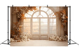 Dried Flowers Decorated Window Fall Backdrop RR7-180