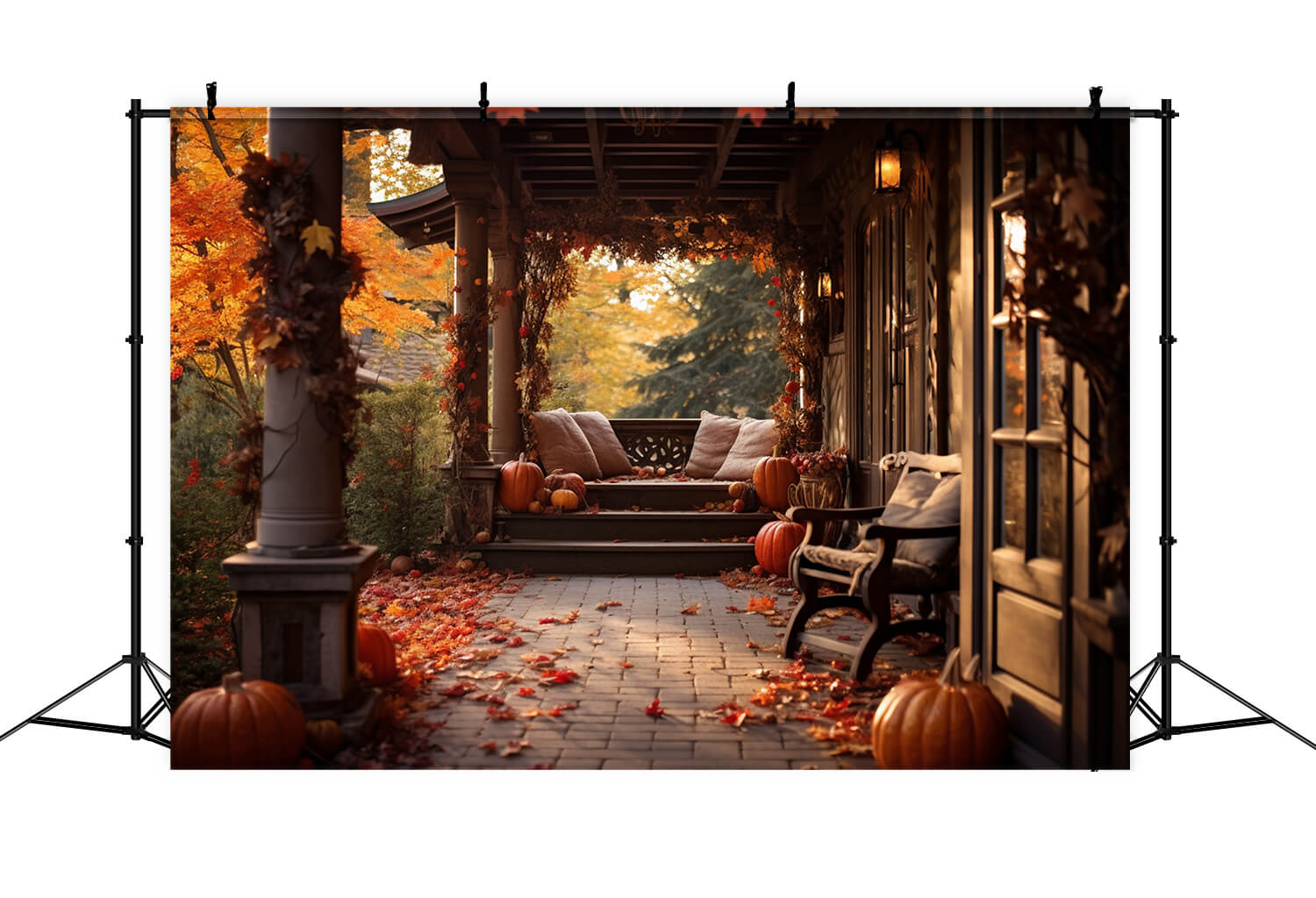 Fall Garden Afterglow Photography Backdrop RR7-182