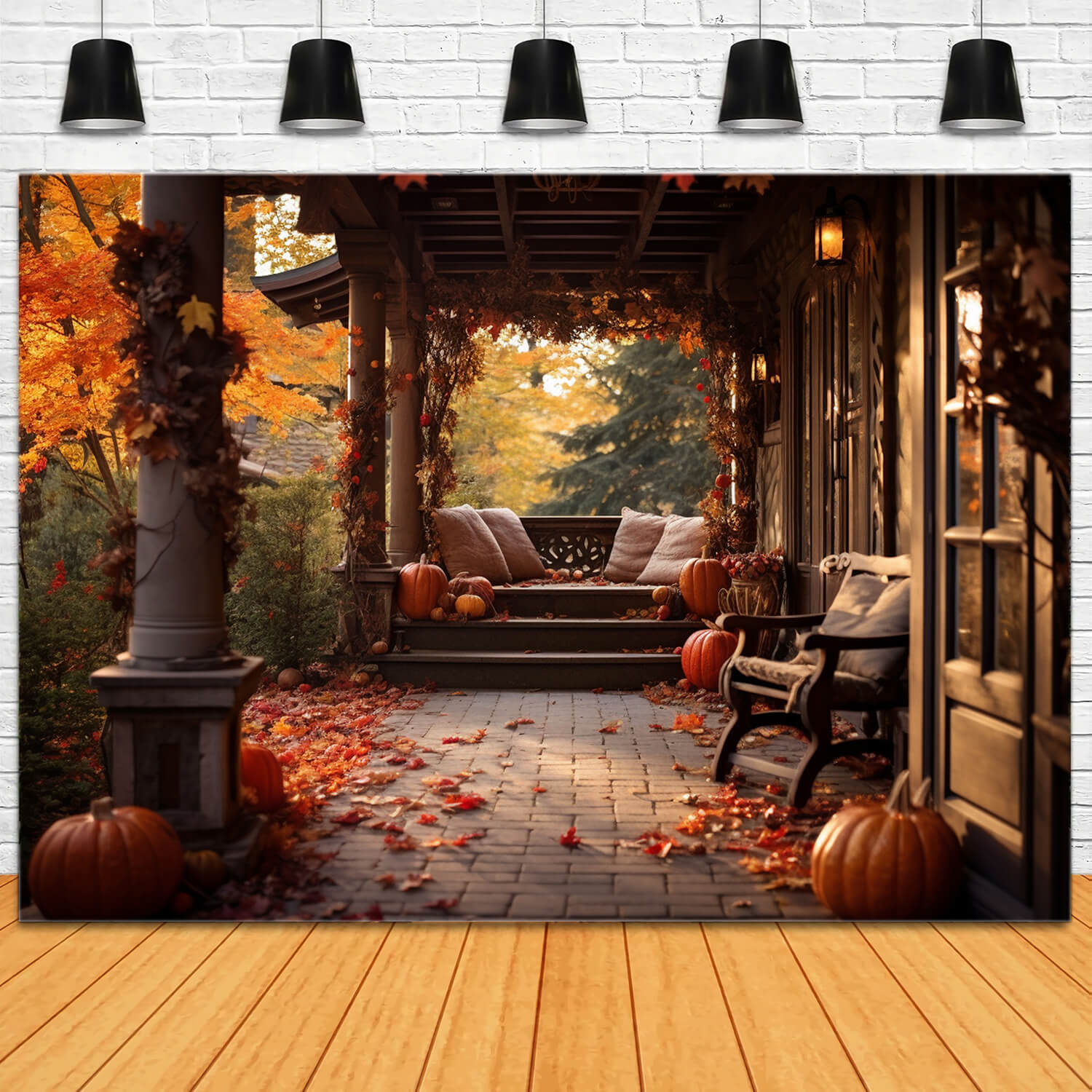 Fall Garden Afterglow Photography Backdrop RR7-182