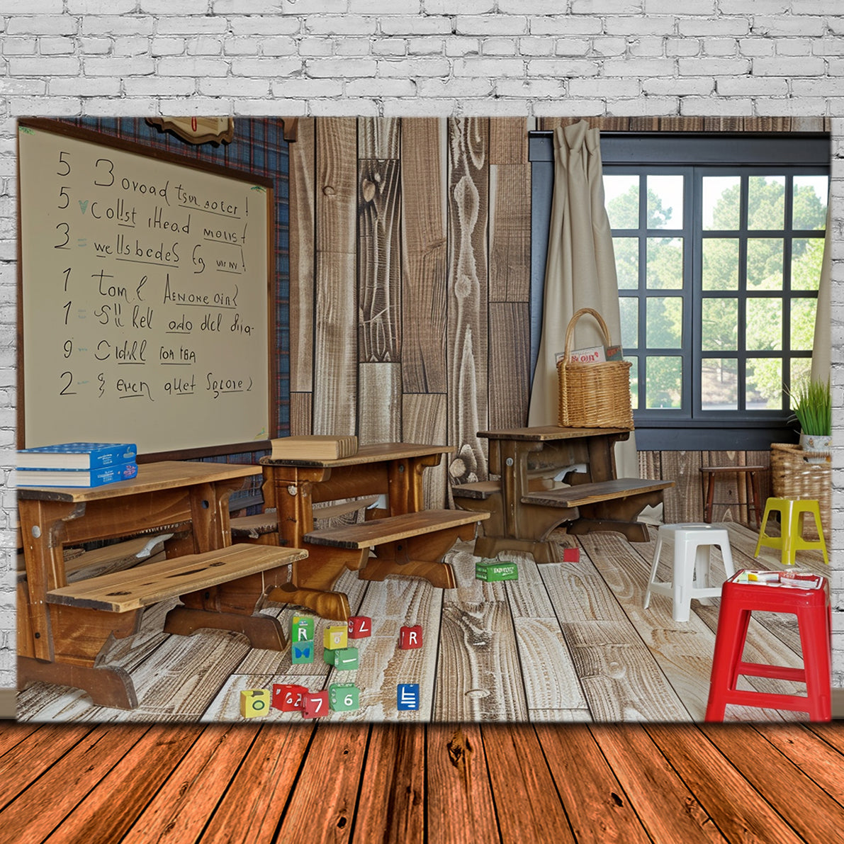 Vintage Classroom Back to School Backdrop RR7-186