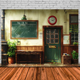 Back to School Chalkboard Retro Door Backdrop RR7-205