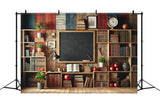 Books Blackboard Back to School Backdrop RR7-206