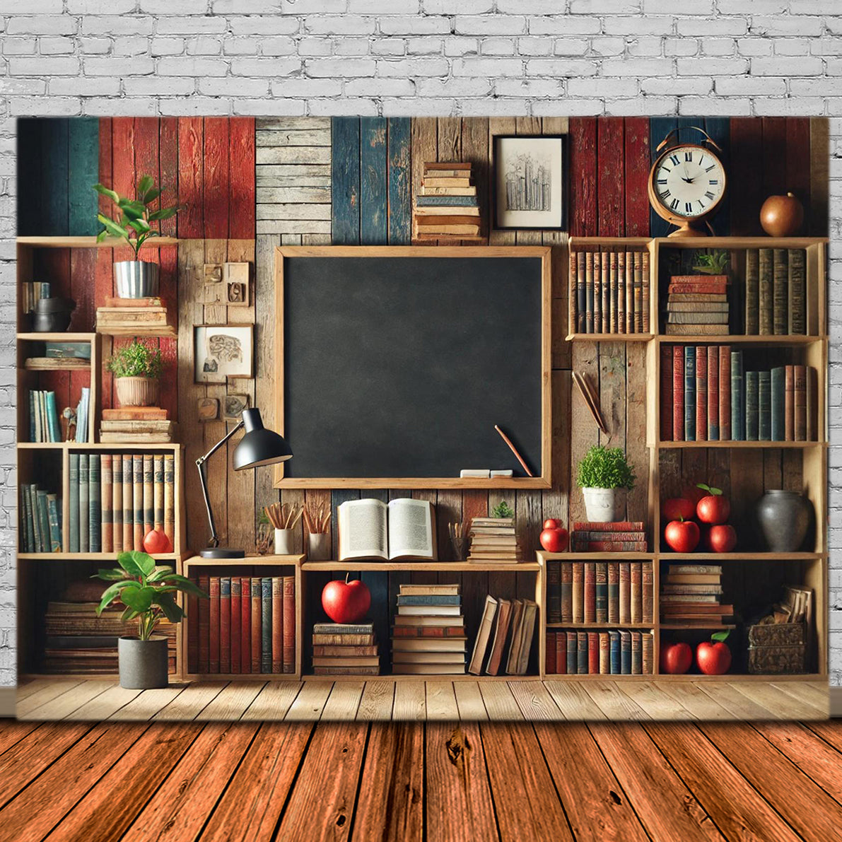 Books Blackboard Back to School Backdrop RR7-206