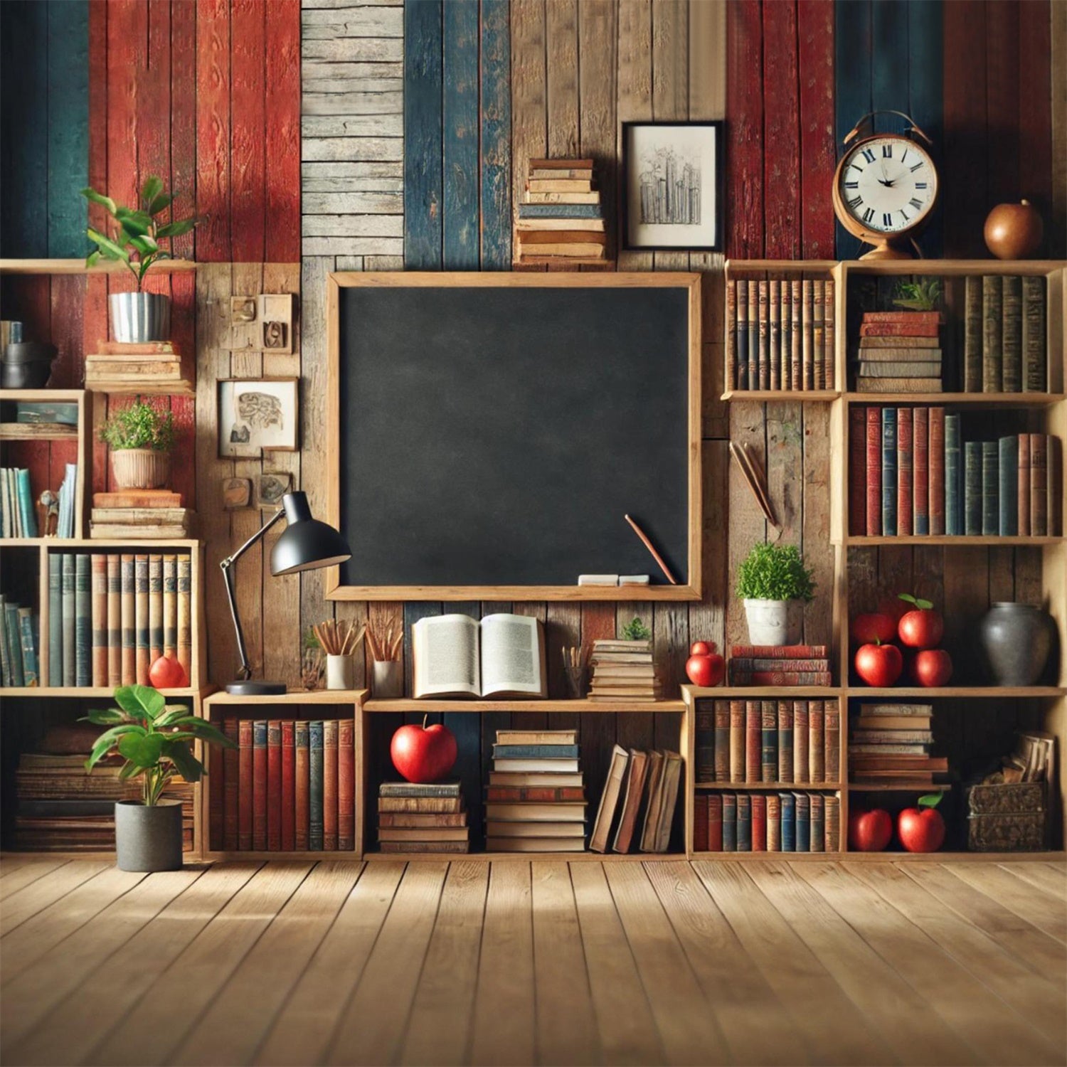 Books Blackboard Back to School Backdrop RR7-206