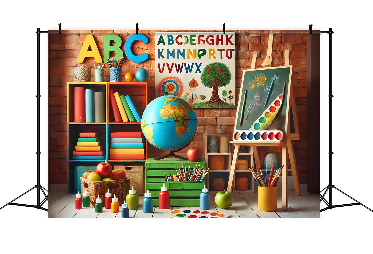 Painting Classroom Back to School Backdrop RR7-208