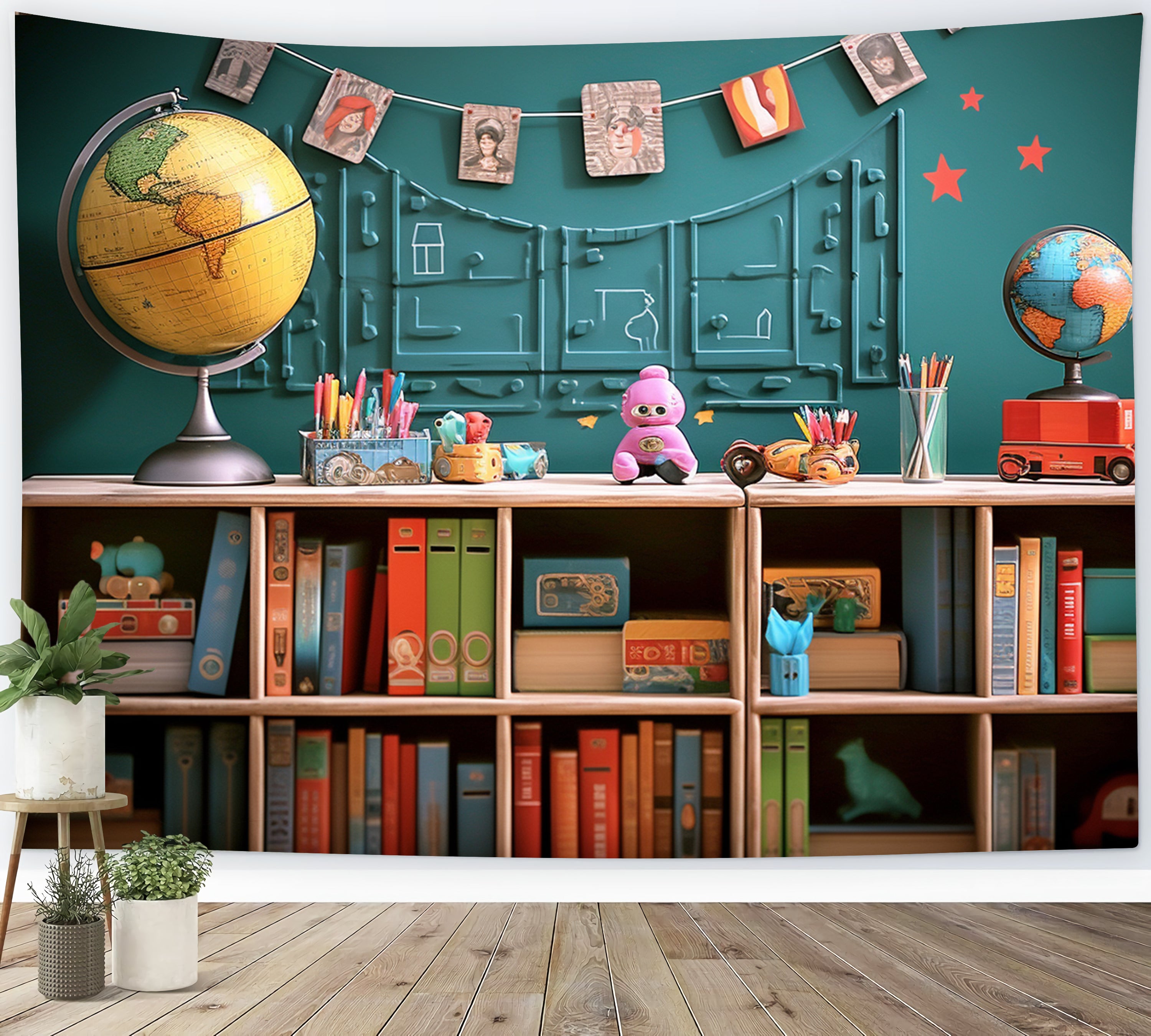 Books Globe Toys Back to School Backdrop RR7-216