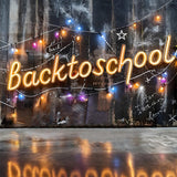 Back to School Glowing String Lights Backdrop RR7-221