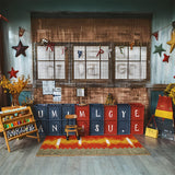 Back to School Alphabet Boxes Photography Backdrop RR7-225