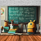 Back to School Equations Chalkboard Backdrop RR7-234