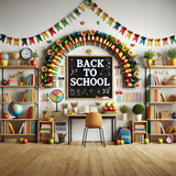 Back to School Decorated Study Room Backdrop RR7-237