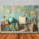 Back to School Mottled Classroom Wall Backdrop RR7-239