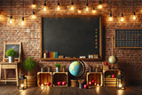 Brick Wall Blackboard Back to School Backdrop RR7-245