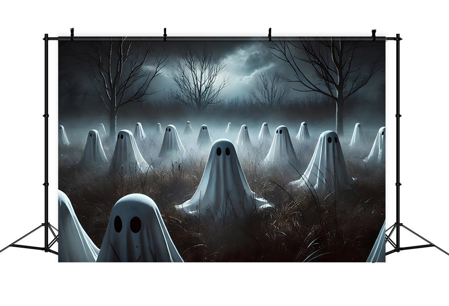 Halloween Ghostly Field Midnight Backdrop RR7-273