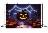 Floating Jack-O'-Lantern Night Halloween Backdrop RR7-310