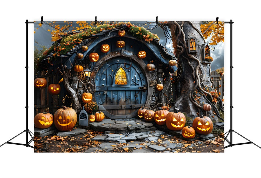 Halloween Pumpkin Hollow Enchanted Doorway Backdrop RR7-321