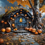 Halloween Pumpkin Hollow Enchanted Doorway Backdrop RR7-321